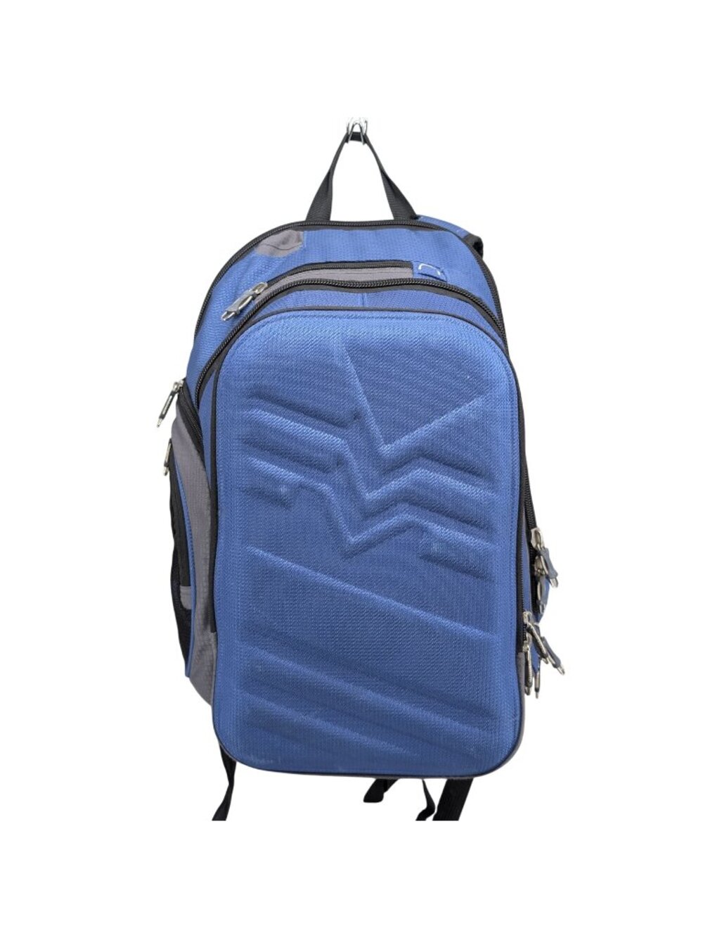 Manhattan Laptop Backpack Blue Padded Hard Shell Pockets 17" Bag